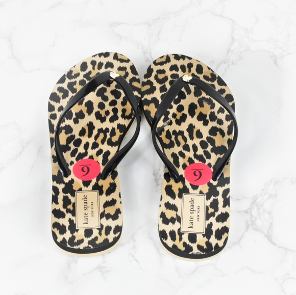 Kate Spade Leopard Flip Flops - Picture 2 of 8